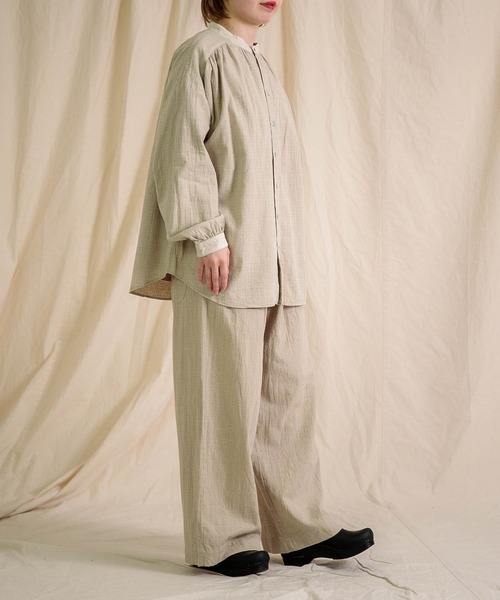prit（プリット）の「[prit] 綿麻シャドウチェック タックワイドパンツ（その他パンツ・レディース・キナリ/ブラック・FREE）」の20枚目の写真