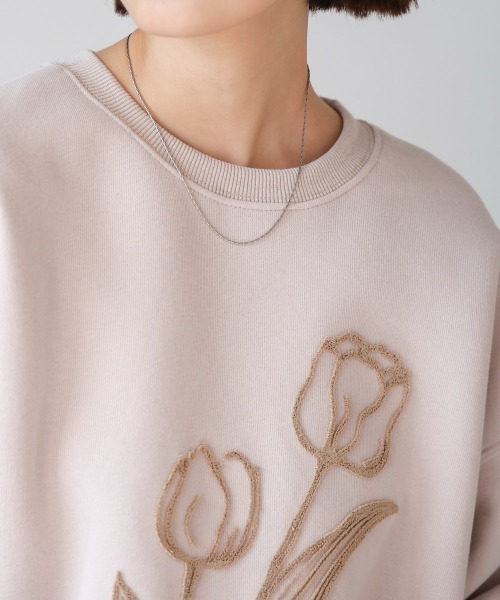 Bou Jeloud(ブージュルード)の「立体刺繍プルオーバー(Tシャツ/カットソー・レディース・アイボリー/ブラック/ベージュ・FREE)」の19枚目の写真