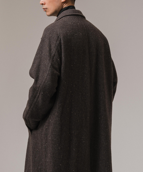 EDIFICE LA BOUCLE（エディフィスラブークル）の「LA BOUCLE (ラブークル) ヘリンボーン チェスターコート（チェスターコート・メンズ・ネイビー/ブラウン・2/3）」の9枚目の写真