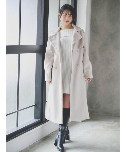 dazzlin（ダズリン）の「【ZOZOTOWN限定】リボンオフショルニットミニワンピース（ワンピース・レディース・ホワイト/チャコールグレー/ブラック/ピンク・FREE）」の18枚目の写真