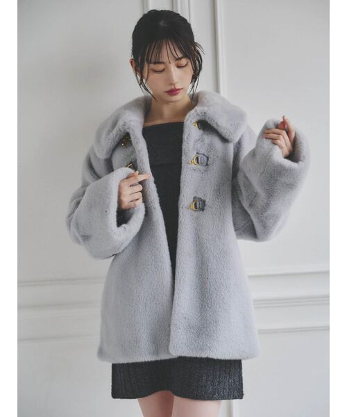 dazzlin（ダズリン）の「【ZOZOTOWN限定】リボンオフショルニットミニワンピース（ワンピース・レディース・ホワイト/チャコールグレー/ブラック/ピンク・FREE）」の19枚目の写真