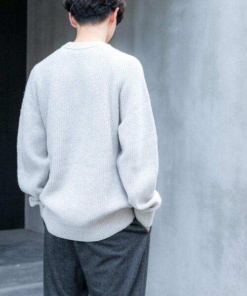 FORK&SPOON(フォークアンドスプーン)の「FORK&SPOON ウォッシャブルローゲージニットプルオーバー(ニット/セーター・メンズ・ホワイト系その他/グリーン/インディゴブルー・4/5)」の7枚目の写真