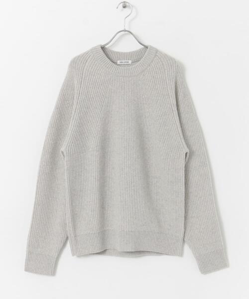 FORK&SPOON(フォークアンドスプーン)の「FORK&SPOON ウォッシャブルローゲージニットプルオーバー(ニット/セーター・メンズ・ホワイト系その他/グリーン/インディゴブルー・4/5)」の11枚目の写真