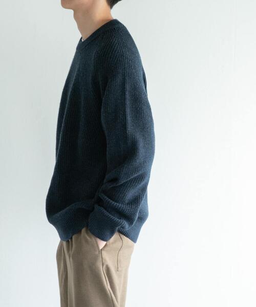 FORK&SPOON(フォークアンドスプーン)の「FORK&SPOON ウォッシャブルローゲージニットプルオーバー(ニット/セーター・メンズ・ホワイト系その他/グリーン/インディゴブルー・4/5)」の16枚目の写真