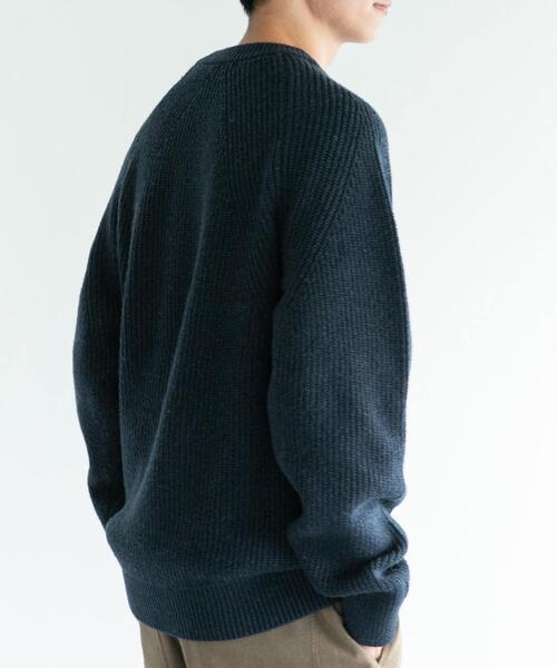 koche blue× black ニット セール】FORK&SPOON ウォッシャブルローゲージニットプルオーバー