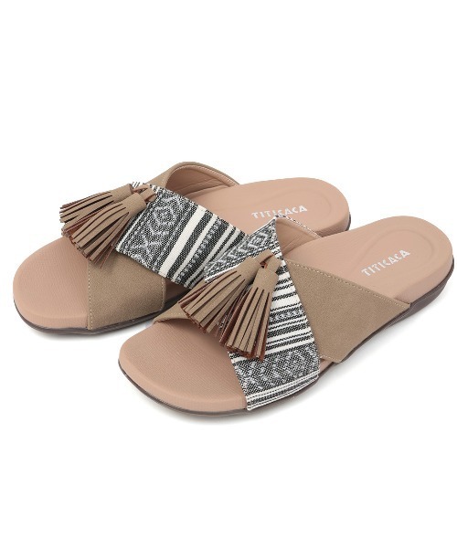 チチカカ（チチカカ）の「エスニッククロスサンダル（サンダル・レディース・ブラック/ベージュ・MEDIUM/LARGE）」の10枚目の写真