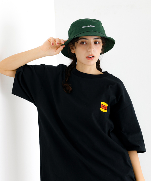 FRUIT OF THE LOOM(フルーツオブザルーム)の「【FRUIT OF THE LOOM】ロゴバケットハット / LOGO BUCKET HAT【WEB限定】(ハット・レディース・ワイン/グリーン/ネイビー・フリー)」の6枚目の写真