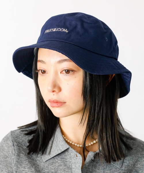 FRUIT OF THE LOOM(フルーツオブザルーム)の「【FRUIT OF THE LOOM】ロゴバケットハット / LOGO BUCKET HAT【WEB限定】(ハット・レディース・ワイン/グリーン/ネイビー・フリー)」の2枚目の写真