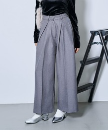 【150㎝前後の小柄さんサイズ】タックワイドスラックス