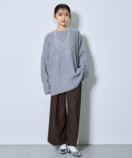 tarin arin(タリンアリン)の「【150㎝前後の小柄さんサイズ】タックワイドスラックス(その他パンツ・レディース・チャコールグレー/ベージュ/ブラウン・XS/S)」の11枚目の写真