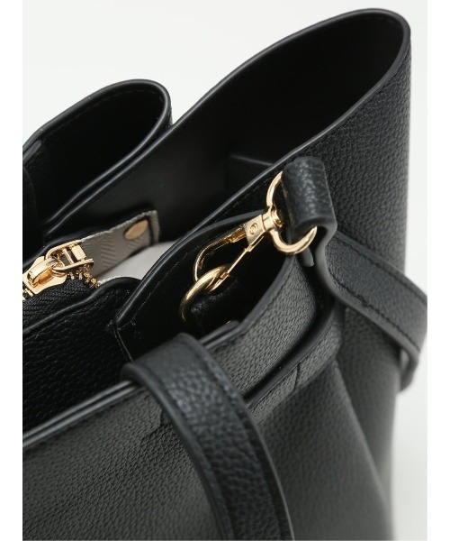 m.f.editorial（エムエフエディトリアル）の「【2way】結びベルトデザイン トートバッグ A4対応（トートバッグ・レディース・ベージュ/ブラック・FREE）」の19枚目の写真