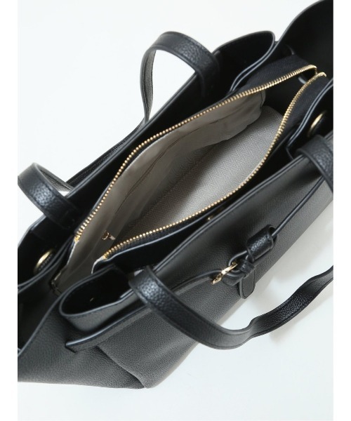 m.f.editorial（エムエフエディトリアル）の「【2way】結びベルトデザイン トートバッグ A4対応（トートバッグ・レディース・ベージュ/ブラック・FREE）」の21枚目の写真