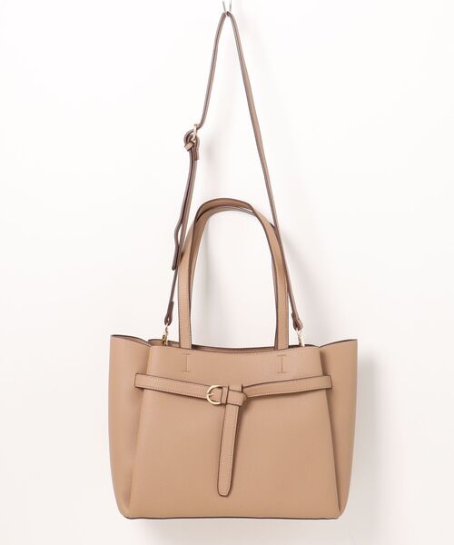 m.f.editorial（エムエフエディトリアル）の「【2way】結びベルトデザイン トートバッグ A4対応（トートバッグ・レディース・ベージュ/ブラック・FREE）」の10枚目の写真