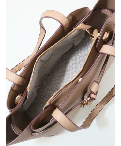 m.f.editorial（エムエフエディトリアル）の「【2way】結びベルトデザイン トートバッグ A4対応（トートバッグ・レディース・ベージュ/ブラック・FREE）」の9枚目の写真