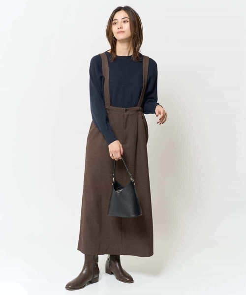 a.v.v(アーヴェヴェ)の「【WEB限定/洗える】切替ボートネックチュニックニット(ニット/セーター・レディース・グレー/アイボリー/ネイビー/モカ・34/36/38/42/40)」の6枚目の写真