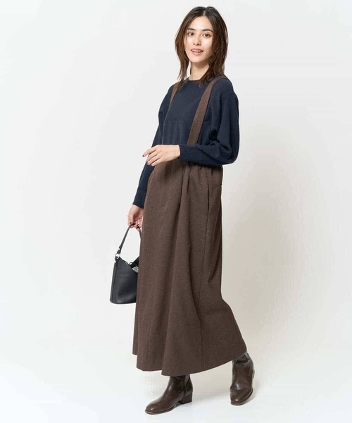 a.v.v(アーヴェヴェ)の「【WEB限定/洗える】切替ボートネックチュニックニット(ニット/セーター・レディース・グレー/アイボリー/ネイビー/モカ・34/36/38/42/40)」の7枚目の写真