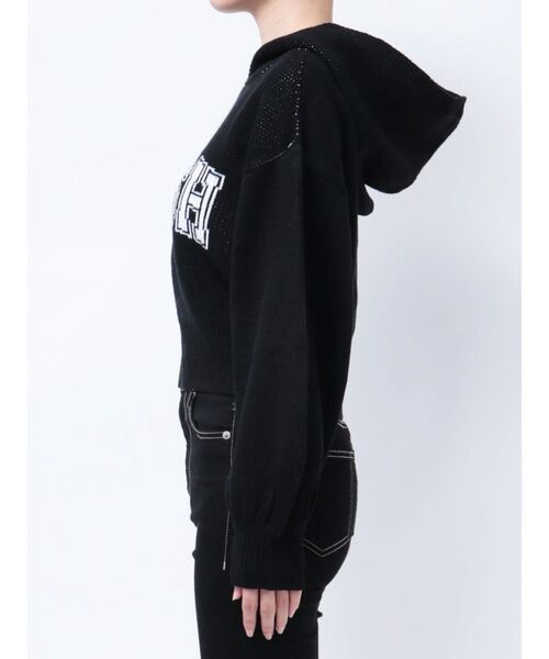 GYDA（ジェイダ）の「PRESH short ニットパーカー（ニット/セーター・レディース・ライトグレー/ライトイエロー/ブラック・FREE）」の22枚目の写真