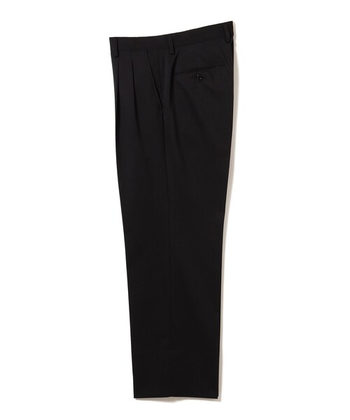 B:MING by BEAMS（ビーミングバイビームス）の「ウールライク ブラック 2プリーツ スラックス (セットアップ対応／ワイドフィット)（スラックス・メンズ・ブラック・M/L/XL/S）」の14枚目の写真