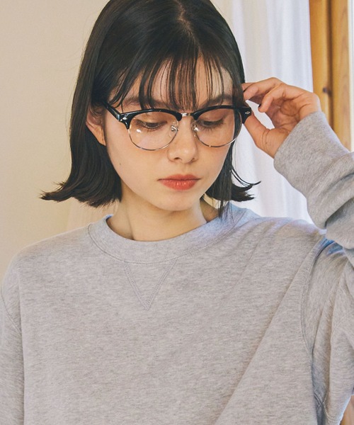 ◆値下げ◆日本製ハンドメイド個性的バタフライハーフリムメガネグラデーションカラー Unblend】ハーフリム ダテメガネ / UVカット Unblend│MONO-MART