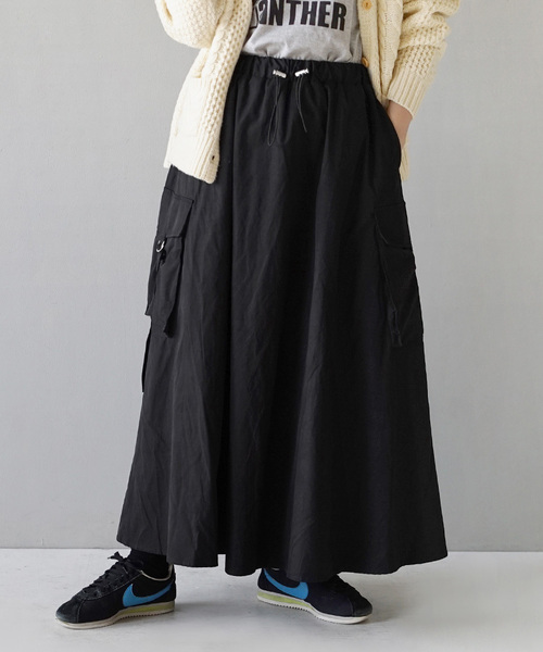 セール】ダンプドロスト カーゴフレアスカート（スカート）｜e