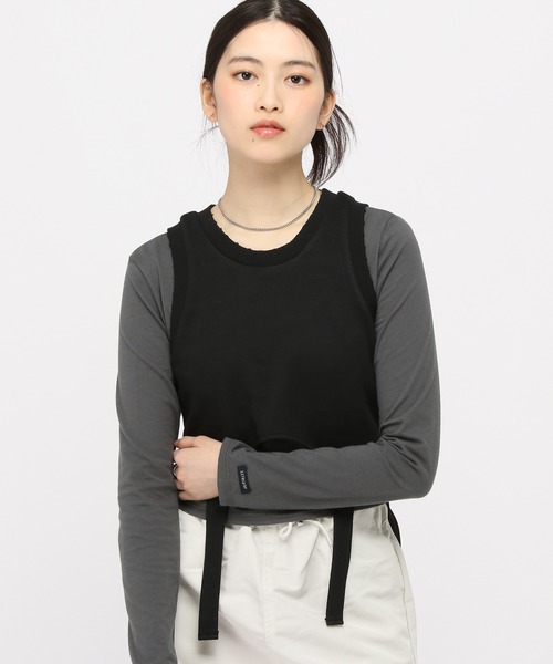3.3 Field Trip (3.3フィールドトリップ)の「3.3 Field Trip/ガーターレイヤープルオーバー(Tシャツ/カットソー・レディース・ブルー/チャコール・FREE)」の6枚目の写真