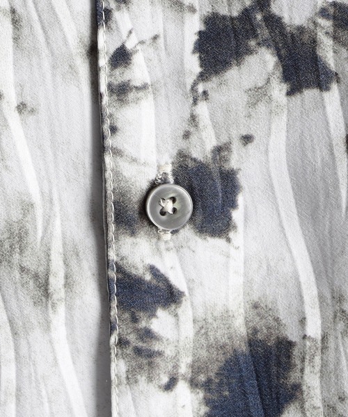 NICOLE CLUB FOR MEN(ニコルクラブフォーメン)の「アラカルトプリント 7分袖ショートスタンドカラーシャツ(シャツ/ブラウス・メンズ・オフホワイト/ブラック系/ブラック/ホワイト系・LARGE/MEDIUM/X-LARGE)」の20枚目の写真