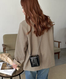 DISCOAT | 【アクセサリー感覚で持ち歩ける♪】チェーンミニキューブバッグ(ショルダーバッグ)