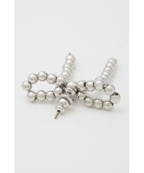 SLY（スライ）の「RIBBON CHARM P/EARRING リボン チャーム ピアス（ピアス（両耳用）・レディース・クリア/シルバー/ホワイト・FREE）」の10枚目の写真