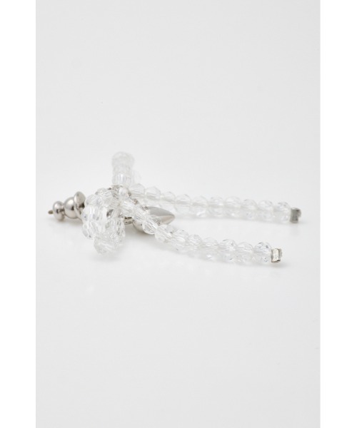 SLY（スライ）の「RIBBON CHARM P/EARRING リボン チャーム ピアス（ピアス（両耳用）・レディース・クリア/シルバー/ホワイト・FREE）」の13枚目の写真