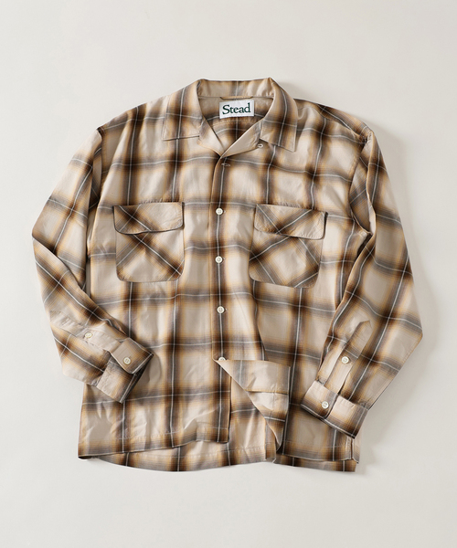セール】J.S.Homestead / Stead レーヨンオンブレ オープンシャツ
