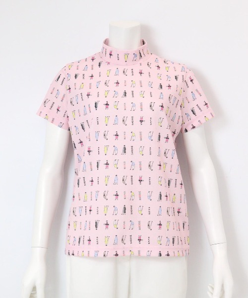 Picone CLUB(ピッコーネクラブ)の「ゴルフピコ柄プルオーバー(Tシャツ/カットソー・レディース・ホワイト/ライトグリーン/ピンク/ネイビー・L/M/S)」の8枚目の写真