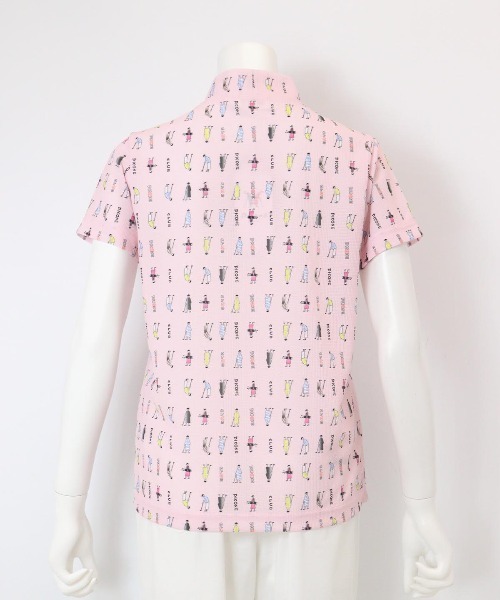 Picone CLUB(ピッコーネクラブ)の「ゴルフピコ柄プルオーバー(Tシャツ/カットソー・レディース・ホワイト/ライトグリーン/ピンク/ネイビー・L/M/S)」の9枚目の写真