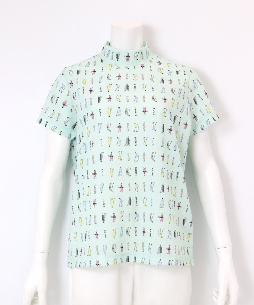 Picone CLUB(ピッコーネクラブ)の「ゴルフピコ柄プルオーバー(Tシャツ/カットソー・レディース・ホワイト/ライトグリーン/ピンク/ネイビー・L/M/S)」の7枚目の写真