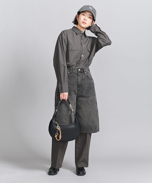 BEAUTY&YOUTH UNITED ARROWS(ビューティーアンドユースユナイテッドアローズ)の「麻コットン チェック シャツ(シャツ/ブラウス・レディース・ベージュ/ライトブルー/ダークグレー・S/M)」の9枚目の写真
