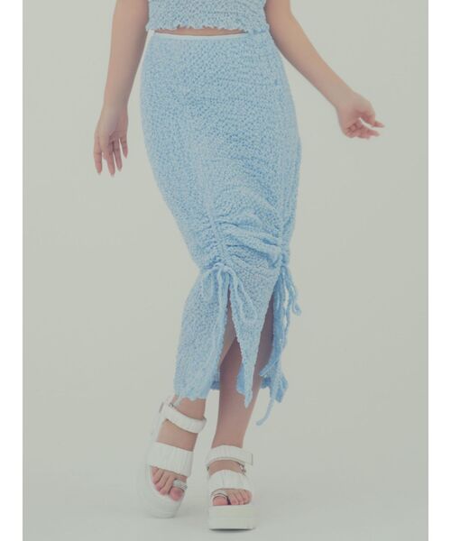 CALNAMUR（カルナムール）の「SHINY GATHER STRAIGHT SK/シャイニーギャザーストレートスカート（スカート・レディース・ピンク/ブルー/ライトイエロー・FREE）」の16枚目の写真