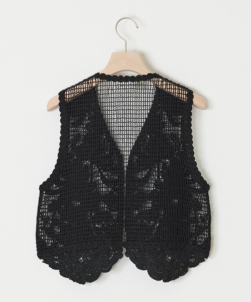 ADAWAS（アダワズ）の「ADAWAS/アダワス LILY EMBROIDERY V-NECK VEST Vネックベスト（ベスト・レディース・ホワイト/ブラック/ミント・ONE SIZE）」の11枚目の写真
