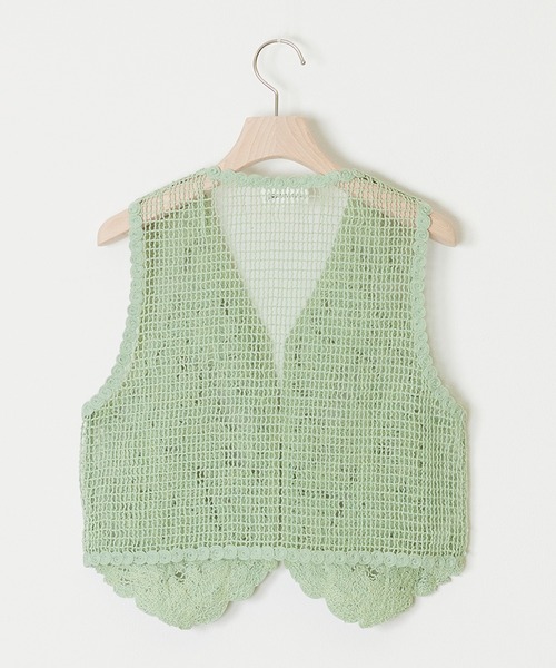 ADAWAS（アダワズ）の「ADAWAS/アダワス LILY EMBROIDERY V-NECK VEST Vネックベスト（ベスト・レディース・ホワイト/ブラック/ミント・ONE SIZE）」の20枚目の写真