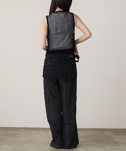 ADAWAS（アダワズ）の「ADAWAS/アダワス LILY EMBROIDERY V-NECK VEST Vネックベスト（ベスト・レディース・ホワイト/ブラック/ミント・ONE SIZE）」の18枚目の写真