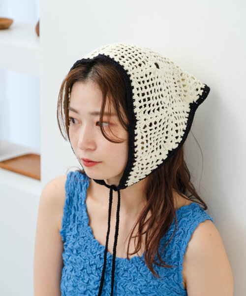 Kastane(カスタネ)の「*バブーシュカ(バンダナ/スカーフ・レディース・アイボリー/ホワイト・FREE)」の10枚目の写真