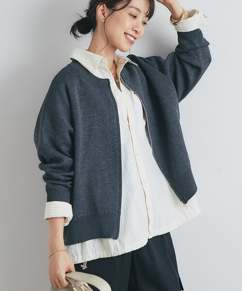 andequal アンドコール　カーディガン セール】《新色追加・オンオフ着回せる》スウェットライクニット