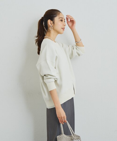 andequal アンドコール　カーディガン 新色追加・オンオフ着回せる》スウェットライクニット