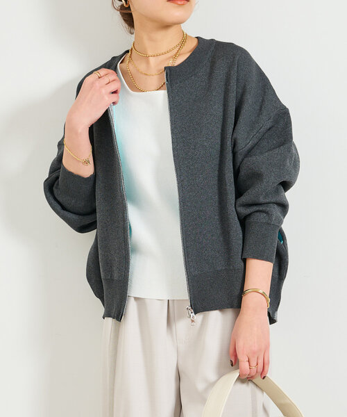 新色追加・オンオフ着回せる》スウェットライクニット