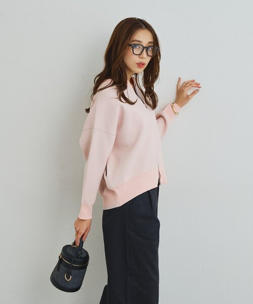 un dix cors(アンディコール)の「《オンオフ着回せる》スウェットライクニットカーディガン(カーディガン/ボレロ・レディース・チャコールグレー/オレンジ/オフホワイト/ピンク/グリーン/アイボリー/ダークグレー・FREE)」の18枚目の写真