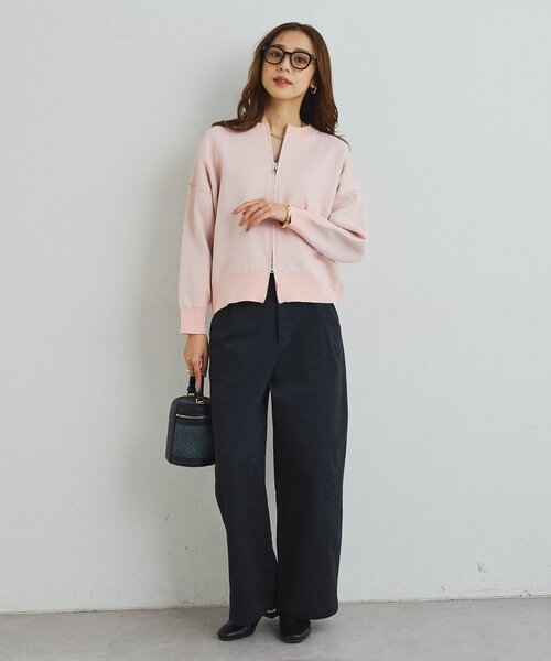 un dix cors(アンディコール)の「《オンオフ着回せる》スウェットライクニットカーディガン(カーディガン/ボレロ・レディース・チャコールグレー/オレンジ/オフホワイト/ピンク/グリーン/アイボリー/ダークグレー・FREE)」の21枚目の写真