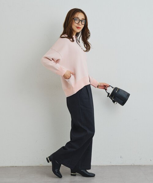 un dix cors(アンディコール)の「《オンオフ着回せる》スウェットライクニットカーディガン(カーディガン/ボレロ・レディース・チャコールグレー/オレンジ/オフホワイト/ピンク/グリーン/アイボリー/ダークグレー・FREE)」の22枚目の写真