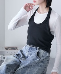 forksy.（フォルクシー）の「【forksy.】【Robert P. Miller】 ロバート ピー ミラー ホルターネック シアー タンクトップ（タンクトップ）」