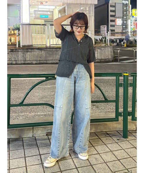 ungridカーブデザインデニム アングリッド Ungrid カーブデザインデニム （ブルー