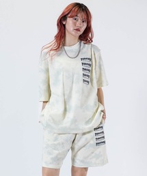 【at】〔THRASHER/スラッシャー〕THERMAL FABRIC S/S TEE ロゴ刺繍 タイダイ染め サーマルTシャツ