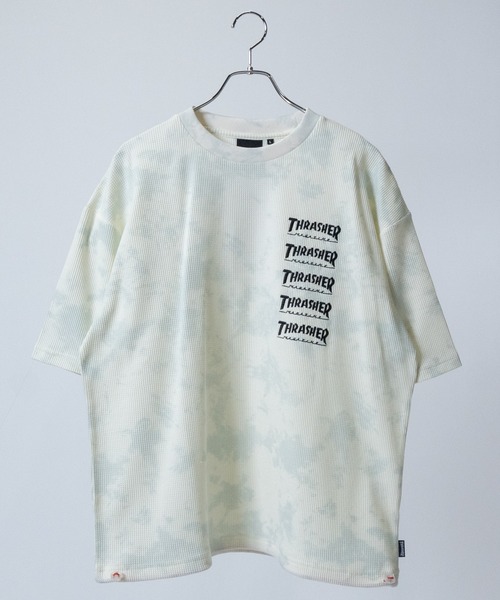 THRASHER(スラッシャー)の「【at】〔THRASHER/スラッシャー〕THERMAL FABRIC S/S TEE ロゴ刺繍 タイダイ染め サーマルTシャツ(Tシャツ/カットソー・メンズ・ブラウン/ブラック/ブルー・LARGE/MEDIUM)」の10枚目の写真
