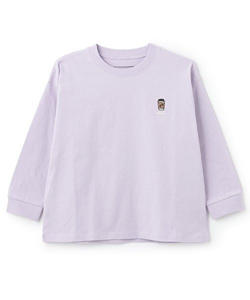 and D. petit main（アンドディープティマイン）の「【365D.】アソート刺しゅうワイド長袖Tシャツ（Tシャツ/カットソー・キッズ・オフホワイト/レモンイエロー/ブラック/サックスブルー/ライトピンク/ネイビー/ラベンダー/ライトグレー・90cm/110cm/150cm/120cm/140cm/100cm/130cm）」の6枚目の写真